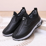 Vidutinio amžiaus pagyvenusių žmonių trumpi batai 2024 m. Nauji moteri&scaron;ki &scaron;ilti medvilniniai batai Žieminiai vandeniui atsparūs stori stori padai, patogūs kasdieniai batai 37 juoda