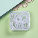 20 vnt. 15 mm permatomo plastiko knygų žiedų segtuvas, palaidų lapų segtuvas, &bdquo;pasidaryk pats&ldquo; nuotraukų albumas, apskritimo įri&scaron;imo spaustukai, spaustukai, biuro įri&scaron;imo reikmenys balta