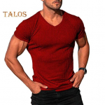 Vyri&scaron;ki mar&scaron;kinėliai su V formos i&scaron;kirpte trumpomis rankovėmis &bdquo;Fitness Slim Fit&ldquo; sportiniai dryžiai, vienspalviai mar&scaron;kinėliai, kvėpuojantys sporto salės drabužiai, skirti sportinių kelionių biurui M &scaron;viesiai pilka spalva