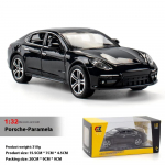 1/32 Porsche Panamera Lydinio Automobilio Modelis Diecast Garsas ir &Scaron;viesa Automobilio Žaislas Kompiuterio Darbalaukio Dekoratyviniai Papuo&scaron;alai Kolekcija Dovanų Dėžutė juoda