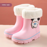 2023 M. vaiki&scaron;ki žieminiai lietaus batai su aksominiu pamu&scaron;alu - &scaron;ilti, vandeniui atsparūs batai berniukams ir mergaitėms, dydžiai pradinių klasių mokiniams Inner Length 16cm [25-26]