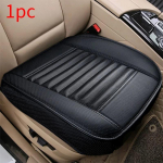 Universal Leather Car Seat Covers interior Automobiles Seats Cover Mats Auto Seat-Cover Cushion Protector Chair Pads Accessories 1pc Front Black