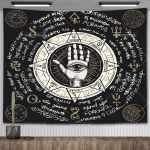 Zodiako Astrologijos Žvaigždyno Gobelenas Indi&scaron;ko Hipių Stiliaus Saulės Mėnulio Gobelenas Taro Astrologijos Altoriaus Staltiesė Esteti&scaron;kas Kambario Dekoras 95x73cm