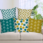 5 vnt. daugiaspalvių dekoratyvinių rankų darbo džiutinių pagalvėlių užvalkalų rinkinys - CC14 - (12 colių x 12 colių) 12 x 12 Inch (Pack of 5)