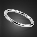 Solidi 7 mm paprasta apyrankė, unisex apyrankė, galvanizuota storu rodžio auksu, papuo&scaron;alai 60mm