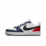 Nike Court Borough Low 2 GS USA Vaikų sportbačiai Balti Midnight-Navy Juodi DO7446-101 35.5