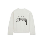Nike x Stussy ilgomis rankovėmis vir&scaron;utinė dalis (Azijos dydis) Sail Unisex vir&scaron;utiniai drabužiai Balti FJ9165-133 XL