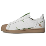 Adidas Originals Melting Sadness X Superstar Karoro Hole Laisvalaikio Sneakeriai Su Apvaliu Pir&scaron;tu Unisex Sneakeriai Balti Žali Rudi H06342 45⅓