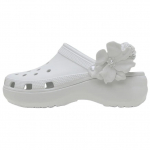 Crocs Classic Platform Gėlių puok&scaron;tės klumpės Moteri&scaron;kos klumpės Baltos 211292-1NK 37-38
