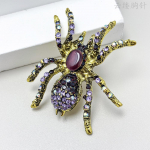 Vintažinio stiliaus paltas Sagė Blizgantis Kalnų kri&scaron;tolas Dekoras Voro formos skara &Scaron;alikas Smeigtukas Vyri&scaron;kas kostiumas Paltas Paprastas ženklelis Madingi aksesuarai 1pcs juoda