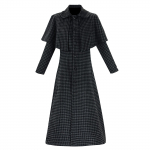 Trečiadienis 2 sezonas Trečiadienis Addams Cosplay Kostiumas Madingas Vintage Vilnonis Paltai Gotikinė Lolita Trečiadienio Vaidmuo Žaidimas Vir&scaron;utinis Drabužis Helovino &Scaron;ventė XL 55-60kg smėlis