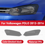 Volkswagen POLO 2012-2016 Automobilio priekinio žibinto juoda TPU apsauginė plėvelė Priekinio žibinto tamsinimo keičianti spalvą lipduko priedai Smoked black