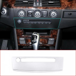 Automobilio stiliaus konsolės garsumo reguliavimas Valdymo skydelis Rėmo apdaila, tinka BMW 5 serijos E60 2004-2010 automobilių salono priedai sidabras