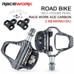 RRACEWORK R350 pedalai, skirti plento dviračio kojų atramai Cleat Pedal lenktyninio dviračio pėdos atrama Anglies pluo&scaron;to pėdų atrama su Spd Sl spaustuku RACEWORK R350