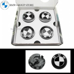 BMW GROUP 4 vnt. 56 mm 68 mm plaukiojančių ratlankių centriniai dangteliai BMW M E39 E46 E60 E90 F10 F30 G32 G38 G01 G02 G05 F45 F46 F48 F49 F39 F90 56MM juoda balta spalva
