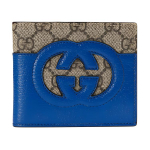 Gucci Tu&scaron;čiaviduris Susikertantis Dvigubas G Logotipas Drobės Ir Odos Piniginė Vyri&scaron;ka piniginė Mėlyna Ebono 701420-K9GSG-9972 Basic Set (Bag+Dust Bag)