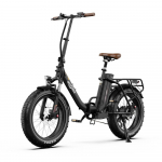Onesport OT16 MAX Patogus miesto sulankstomas elektrinis dviratis 48V18AH baterija 500W variklis 25KM/H didžiausias greitis 20*4 colių plačios padangos E-dviratis suaugusiems juoda