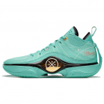Li Ning Wade Shadow 5 Comfortable Cushioning Lightweight Rebound Mid top Basketball Shoes Men's Parrot Green ABPT053-4 41