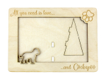 Cockapoo, Cockerpoo, Cockerdoodle - Photo frame, engraved wooden frame, a lovely gadget for the dog lover by Art-Dog