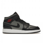 Jordan 1 Mid GS Shadow Juoda Pilka Raudona 554725-096 36