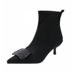 Aphixta 5cm Ploni Kulniukai Ankle Boots Eleganti&scaron;kos Moteri&scaron;kos Modernūs Batai Smailus Pir&scaron;tas Glaudūs Elastingi Moteri&scaron;ki Auk&scaron;ti Batai 35