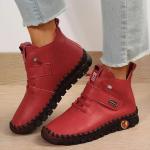 Rudi PU odos žemi ankle boots moterims 2024 m. tendencija su rai&scaron;teliais auk&scaron;tu aulu sportbačiai moteriai patogūs mink&scaron;tas padas laisvalaikio batai Botas Mujer 35 raudona