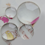 Stiklo pleistras permatomas kri&scaron;tolinis apvalus plok&scaron;čias nugaros stiklas kabo&scaron;ono i&scaron;karpų knyga 8mm/100pcs