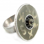 Les Tr&eacute;sors De Lily [E2590] - Bague Cr&eacute;ateur 'Byzance' Gris Anthracite