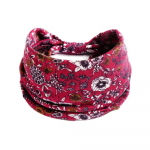 Medvilninis mink&scaron;tas galvos apdangalas Bandana turbanas elastinis mazgas plaukų priedai Vintažinės galvos juostos plačios gėlių ra&scaron;tos Boho 14