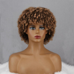 MISS PERUKAS Afro moterų sintetinis pluo&scaron;tas juodas rudas pilkas vingiuotas garbanotas perukas su kirpčiukais Afrikos trumpas garbanotas perukas Cosplay