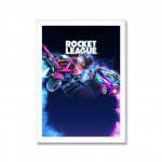 &bdquo;Rocket League&ldquo; žaidimo plakatų kambario dekoravimas vaizdo žaidimas Neoniniai automobilių atspaudai sienų menas &Scaron;iuolaikinis berniuko kambarys Svetainės namų dekoras Drobės tapyba 70X100cm No Frame