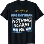 Mano žmona yra argentinietė Argentinos paveldo vėliavos dizaino unisex mar&scaron;kinėliai S