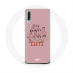 Coque pour Samsung Galaxy A70 Elite Saison 5 Affiche personnages Fanart Logo