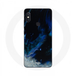 Coque pour Xiaomi Redmi Note 5 AI Dual Camera Nuages de fum&eacute;e multicolore de bleu gris et noir sur f