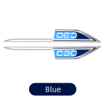 2pcs/Set For Volvo C30 car Fender Metal Sticker Exterior Decorative Decals Modification Car Emblem Accessories mėlyna