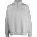Nike vienspalvis logotipas siuvinėtas pusiau užsegamas ilgomis rankovėmis megztinis vyri&scaron;ki vir&scaron;utiniai drabužiai pilkas DQ5209-063 XXL
