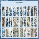 30 vnt. romanti&scaron;ko sodo serijos žymių rinkinys baltos kortelės popieriaus atmintinės puslapių žymeklis knygoms Unikali skaitymo dovana