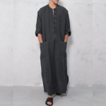 Vyri&scaron;kas &bdquo;Abaya Kaftan&ldquo; vienspalvis Vidurio Rytų kaftano chalatas ilgomis rankovėmis XXL