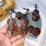 Mini &scaron;oniniai segtukai Kūrybingi smuiko plaukų segtukai moterims ir merginoms plaukams pataisyti Plaukų aksesuarai Galvos apdangalai Cosplay dekoro dovana