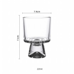 Kūrybingi auk&scaron;takojiniai stikliniai puodeliai, i&scaron;skirtinis ledų jogurto stiklinis puodelis, buitinis pusryčių avižų pieno puodelis 223ml