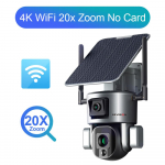 LS VISION 8MP 20X optinis priartinimas 4G saulės energija varoma kamera su dviem ekranais belaidė lauko 4K WiFi PTZ žmogaus automatinio sekimo stebėjimo kamera WiFi No Card