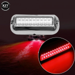 27LED 12V valties skersinis ap&scaron;vietimas povandeninis pontoninis jūrų laivo valties priedai Lengvas nerūdijančio plieno vandeniui atsparus jūrinis ap&scaron;vietimas IP68 raudona