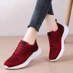 Pavasaris Moteri&scaron;ki Nauji Plok&scaron;čiapadžiai Patogūs Teniso Rai&scaron;teliais Tinklelio Lengvi Mink&scaron;tu Padu Kelioniniai Moteri&scaron;ki Laisvalaikio Batai Zapatos Mujer 41 raudona