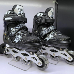 Children's Skates, Beginner Roller Skates, Children's Single-row Roller Skates S size 31-34 juoda