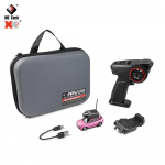 Mini 6401 RC automobilis su kamera su nuotolinio valdymo pultu 1/64 720P FPV kameros transporto priemonė su giroskopu RC lenktyninis automobilis žaislas vaikams rožinė