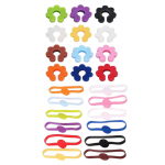 Daugkartinio naudojimo silikoninių stiklinių žymeklių rinkinys vyno taurėms ir kokteiliams ry&scaron;kiomis spalvomis, tinkamas vakarėliams ir renginiams A