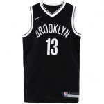 Nike Laisvalaikio sportinis kostiumas NBA Brooklyn Nets Harden 13 Retro Kvėpuojantis Vaikams Juodas 3Z2B7BU1P-NYNJH L