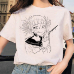 Japoni&scaron;ki Anime Ahegao mar&scaron;kinėliai Moteri&scaron;ki Harajuku Boku No Hero Academia mar&scaron;kinėliai Senpai Juokingi mar&scaron;kinėliai S balta