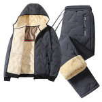 M-8XL Vyri&scaron;kas sportinis kostiumas Grafenas Jaunimo Ėriuko vilna Medvilninė striukė Laisvalaikio Plius Storas Vilnos &Scaron;iltas Žieminis Dviejų dalių rinkinys 7XL