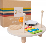 Vaikų būgnų rinkinys Kūdikių muzikos instrumentų žaislai Montessori medinis ksilofonas Ikimokyklinio ugdymo muzikos rinkinys Perkusiniai tamburino žaislai Gimtadienis